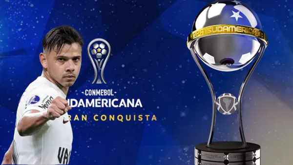 Ángel Romero celebrando un gol en la Copa Sudamericana