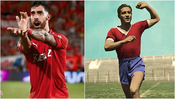El delantero paraguayo alcanzó la marca del Saltarín Rojo