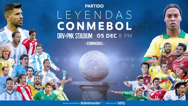 En la previa del sorteo de la Copa América, Conmebol organizó un juego de exhibición.
