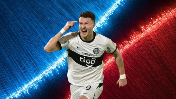 Facundo Bruera con la camiseta de Olimpia