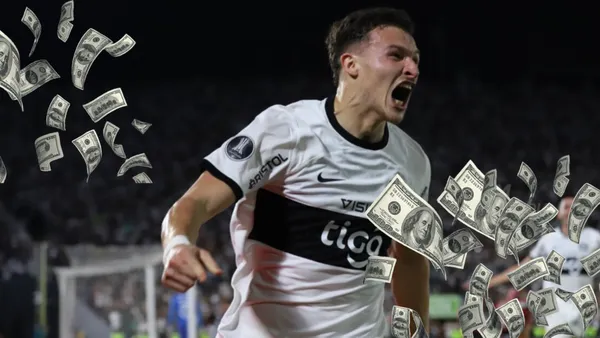 Facundo Bruera gritando un gol de Olimpia