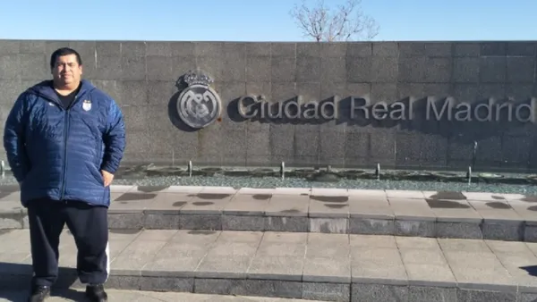 Humberto García en las instalaciones de Real Madrid