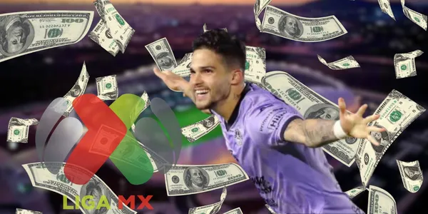 Luis Amarilla celebrando una anotación en la Liga MX durante el torneo Clausura 2024