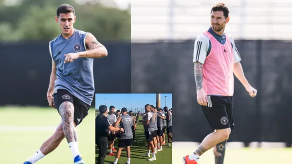 Matías Rojas y Lionel Messi