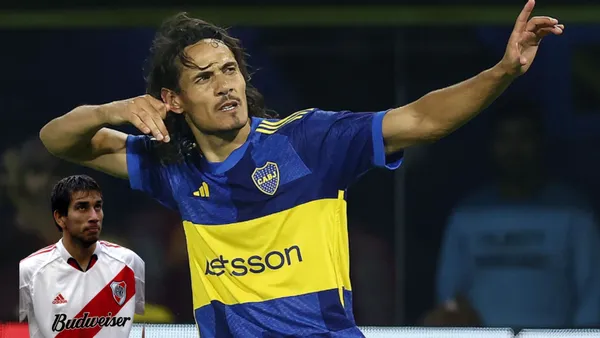 Nelson Cuevas y Edinson Cavani