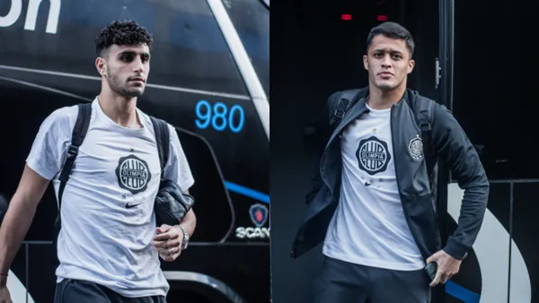 Plantel de Olimpia llegando a Juan León Mallorquín