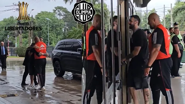 Pratto llegando a Conmebol