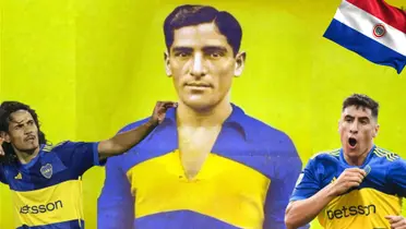 Edinson Cavani, Miguel Merentiel y el paraguayo de Boca