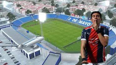 Enzo Giménez y el estadio Río Parapití donde Cerro Porteño jugará ante 2 de Mayo