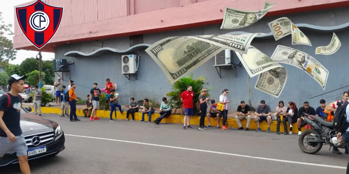 Hinchada de Cerro Porteño aguardando comprar los tickets