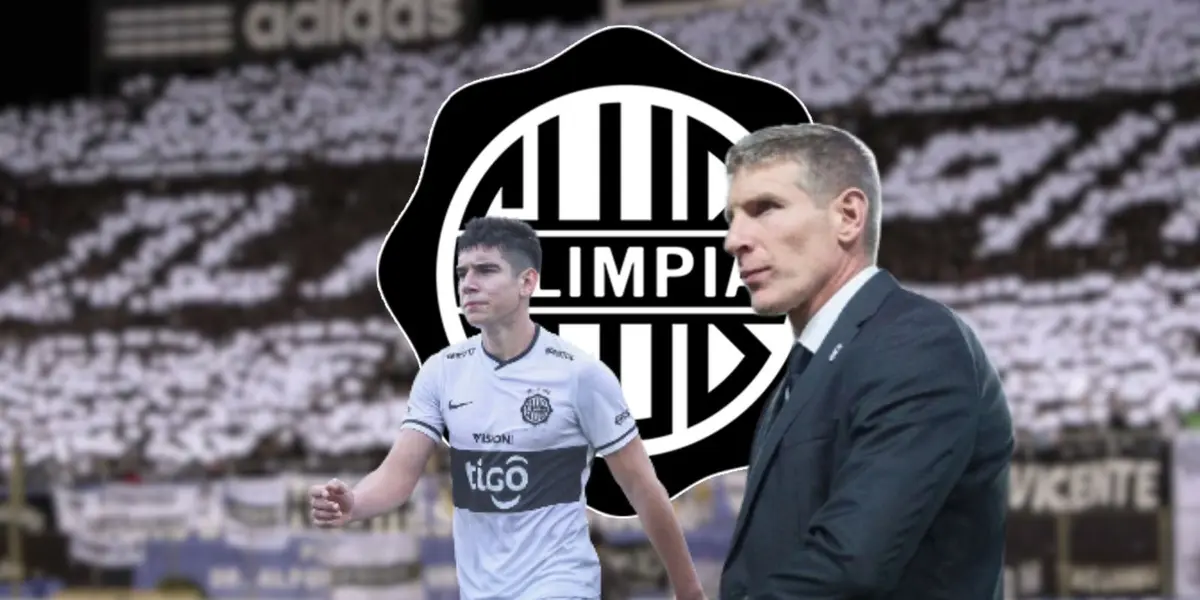 Aarón Páez durante un partido de la categoría Sub-18 con Olimpia