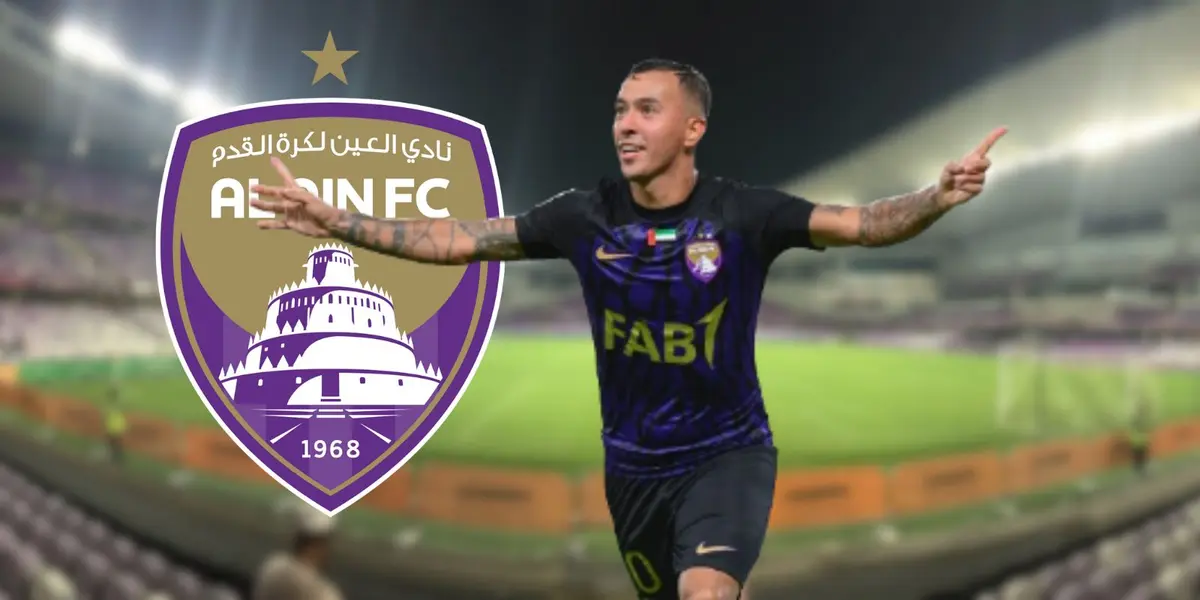 Alejandro Romero celebra un gol con la camiseta del Al-Ain en Emiratos Árabes