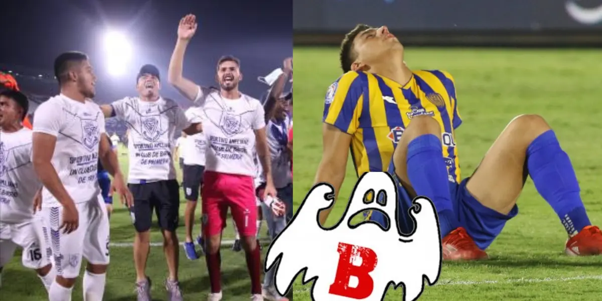 Ameliano festejando y Luqueño sufriendo el descenso