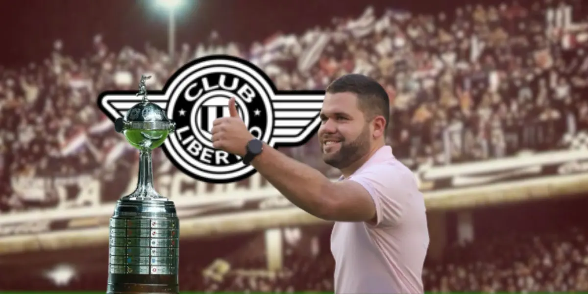 Ariel Galeano celebrando una victoria como estratega de Libertad