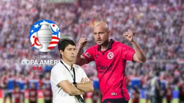 Carlos González celebra un gol con la camiseta de los Xolos de Tijuana en la Liga MX