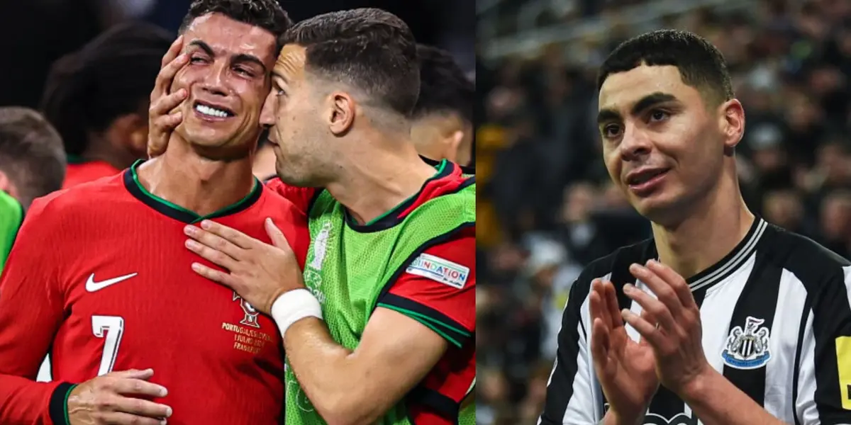 Cristiano Ronaldo y Miguel Almirón