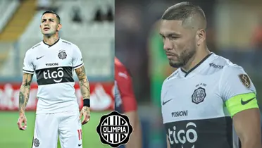 Derlis Gonzalez y Richard Ortiz con la camiseta franjeada