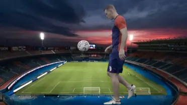 Diego Churín con La Nueva Olla de fondo