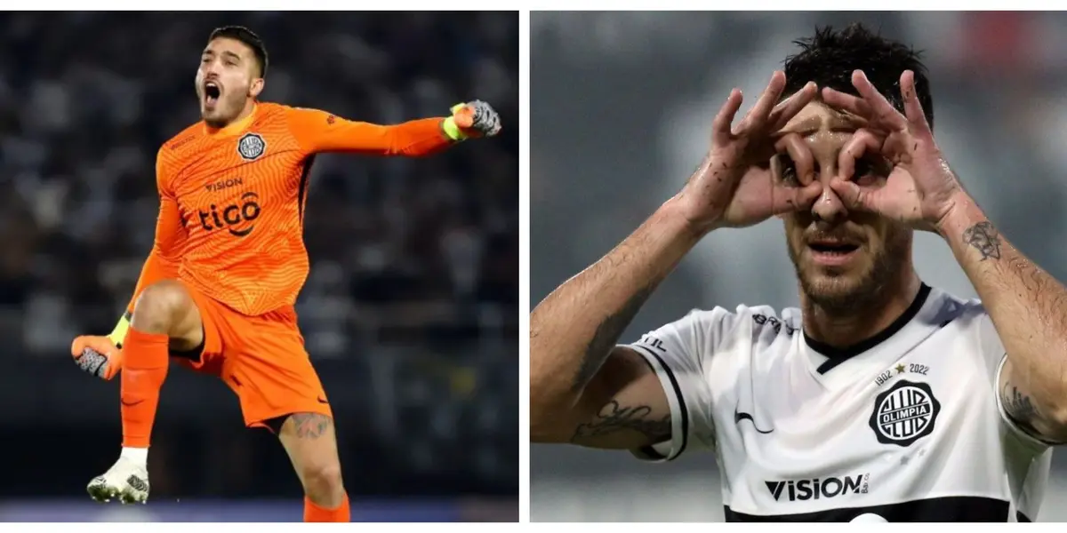 El arquero y el mediocampista viven un momento de paz con los fanáticos de Olimpia.