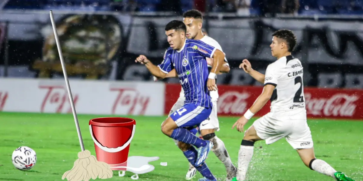 El campo de juego del Defensores no estuvo en buenas condiciones