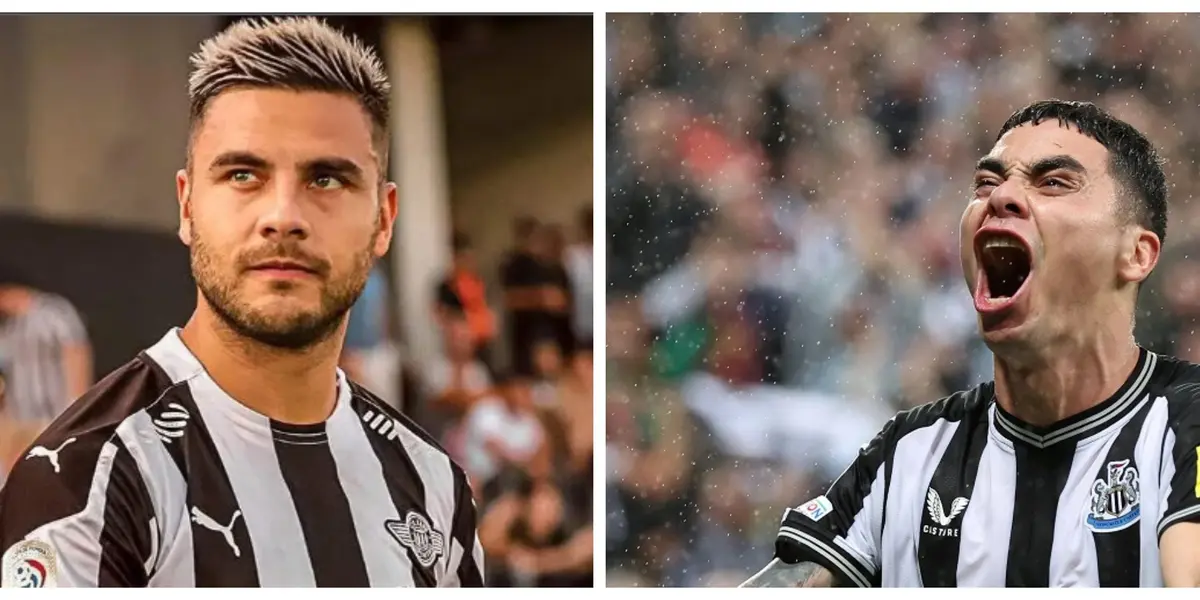 El delantero de Libertad y el mediocampista del Newcastle posaron con una azulgrana.