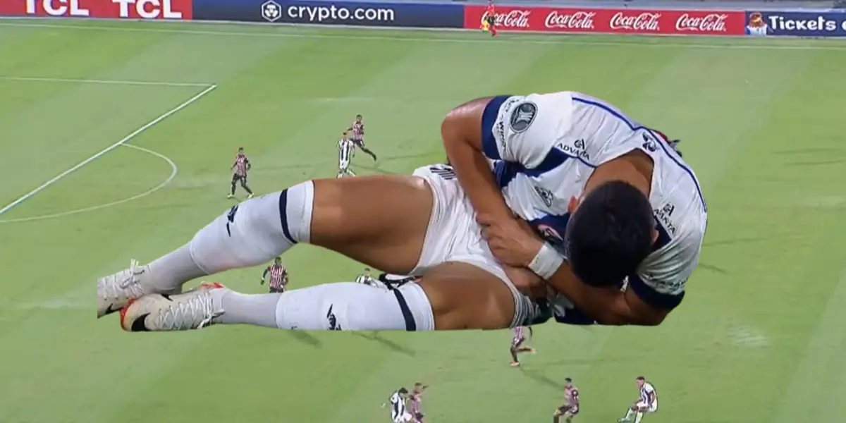 El delantero paraguayo fue golpeado bruscamente por el brasileño