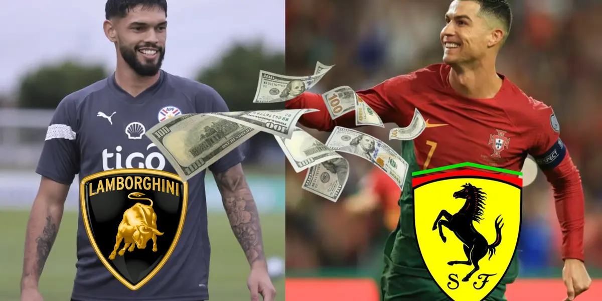 El delantero portugués y el defensor paraguayo andan por las calles europeas con grandes vehículos