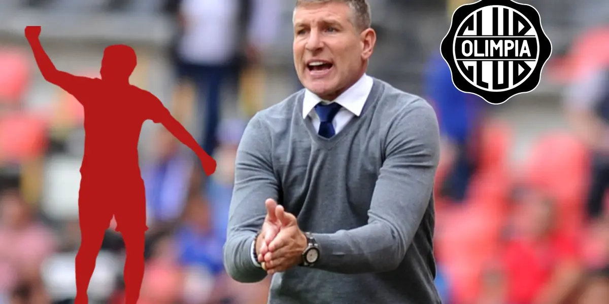 El entrenador argentino Martín Palermo, DT de Olimpia