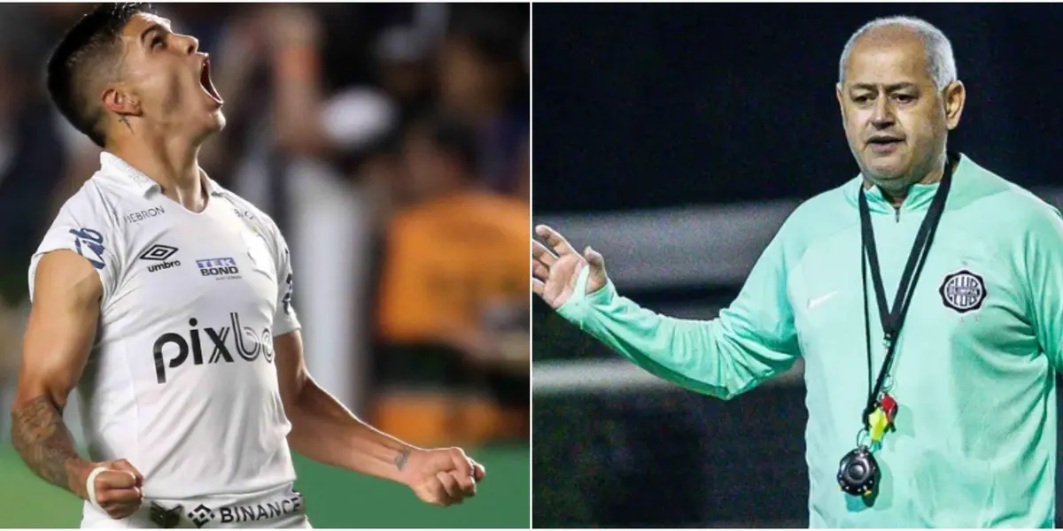 El entrenador franjeado habló sobre el mediocampista uruguayo del Santos.