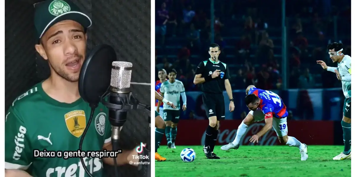 Lo que hizo el tiktoker brasileño hincha de Palmeiras que enojaría a los hinchas de Cerro Porteño es viral en redes sociales