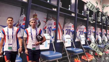 Enciso y Sosa llegando al vestuario albirrojo