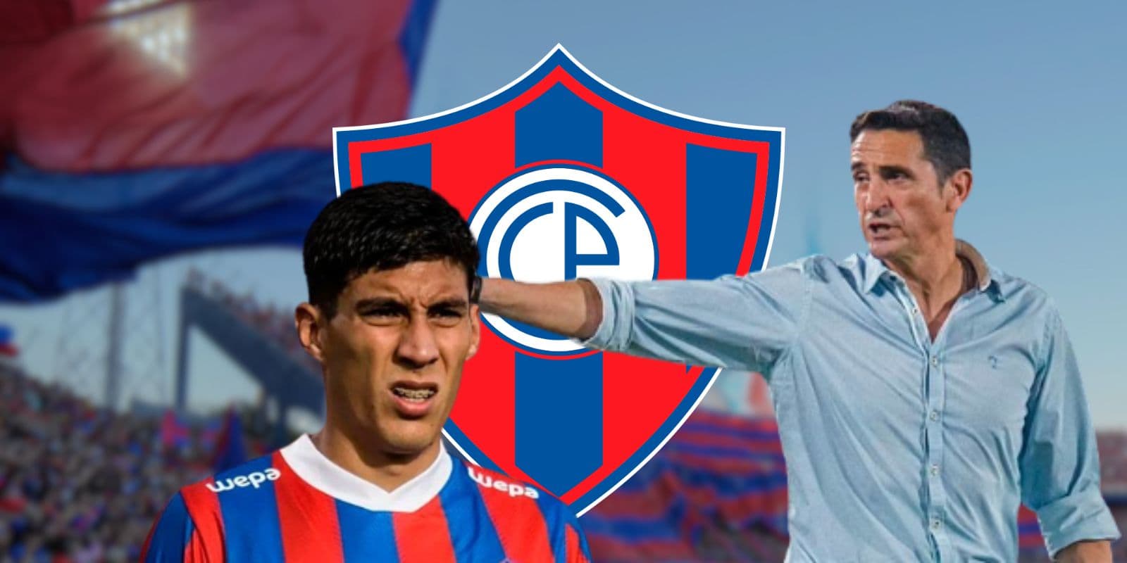 Enzo Giménez con la camiseta de Cerro Porteño durante un partido de Primera División
