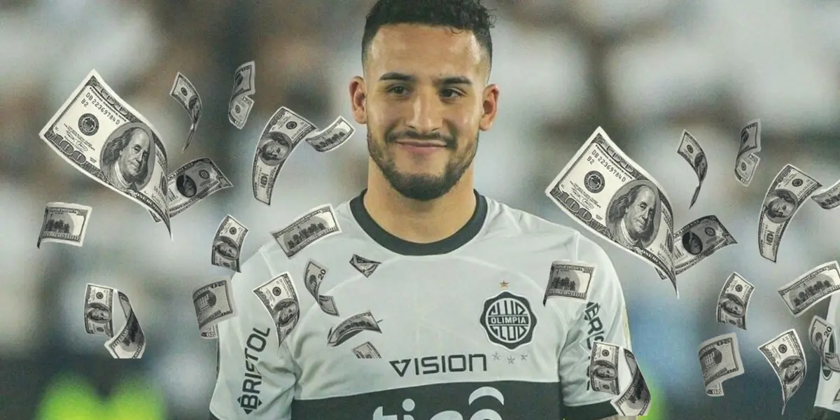 Fernando Cardozo, con la camiseta de Olimpia