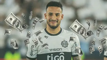 Fernando Cardozo, con la camiseta de Olimpia