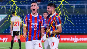 Gabriel Aguayo y Luis Riveros tras el gol del "Tigre"