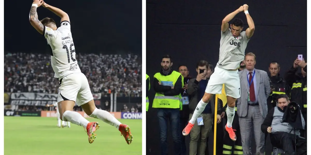 Guillermo Paiva emuló el festejo de Cristiano Ronaldo en varios de sus goles.