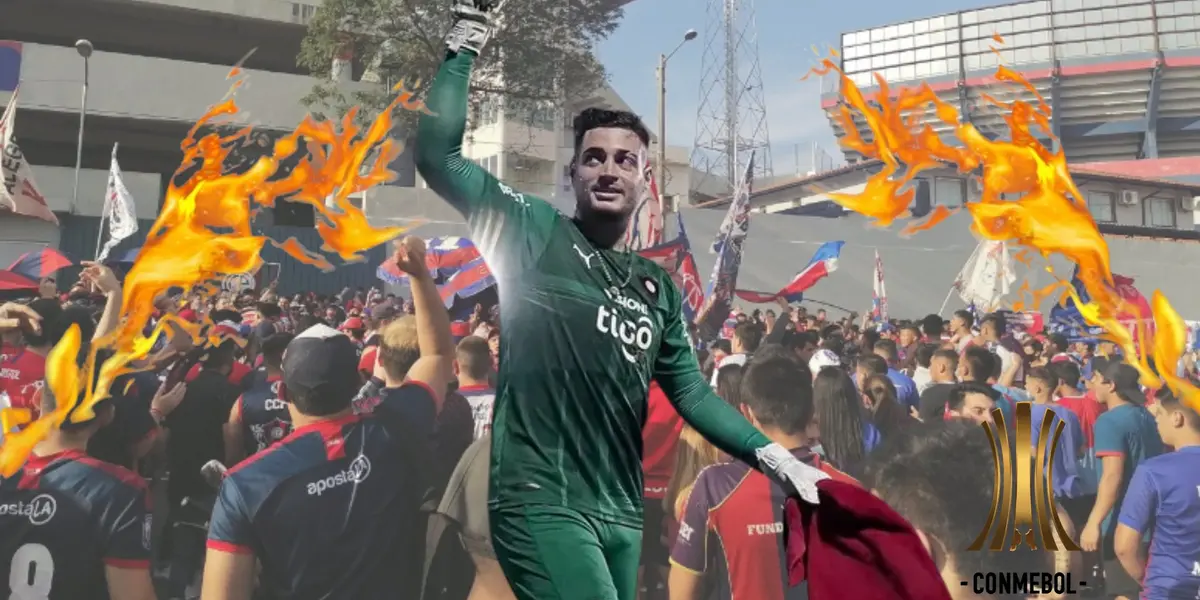 Jean Fernandes y la hinchada de Cerro Porteño