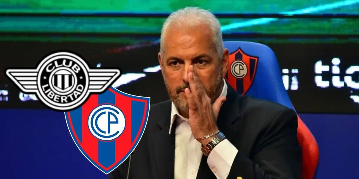 Juan José Zapag durante una conferencia de prensa de Cerro Porteño