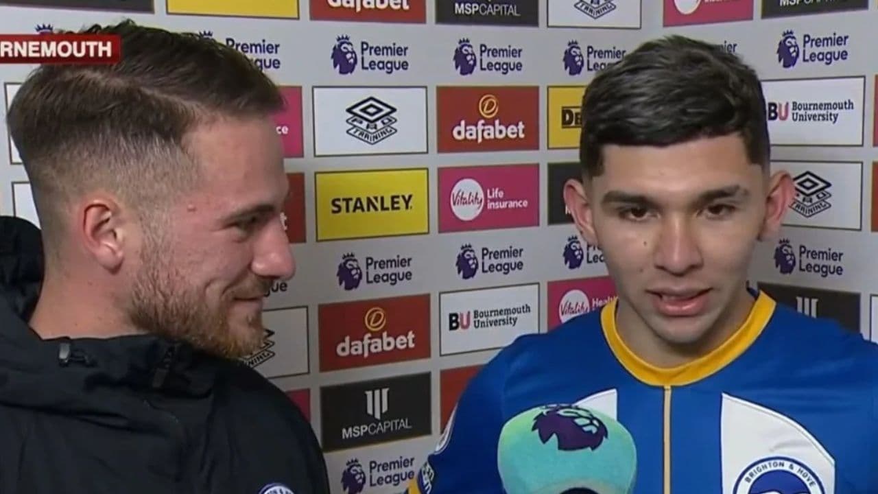 Julio Enciso dedicó unas palabras a uno de los primeros que lo ayudó en el Brighton