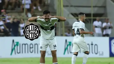 Kevin Parzajuk celebrando un gol con Olimpia