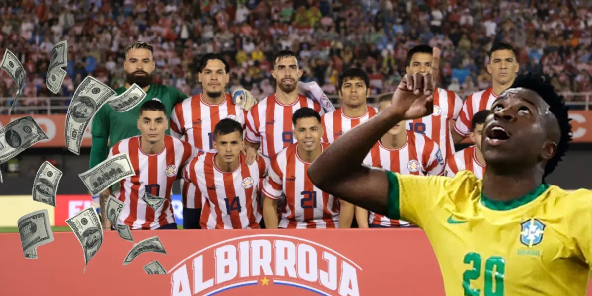 La selección paraguaya y Vinicius