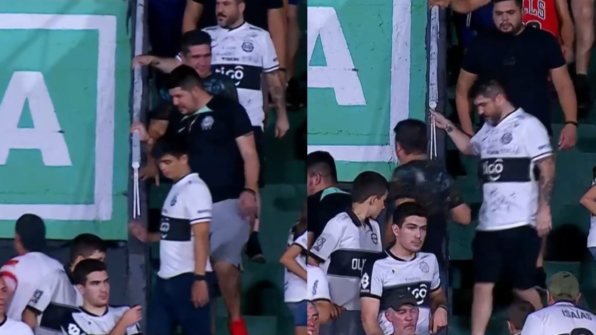 Los hinchas franjeados salieron antes del pitazo final ante Ameliano