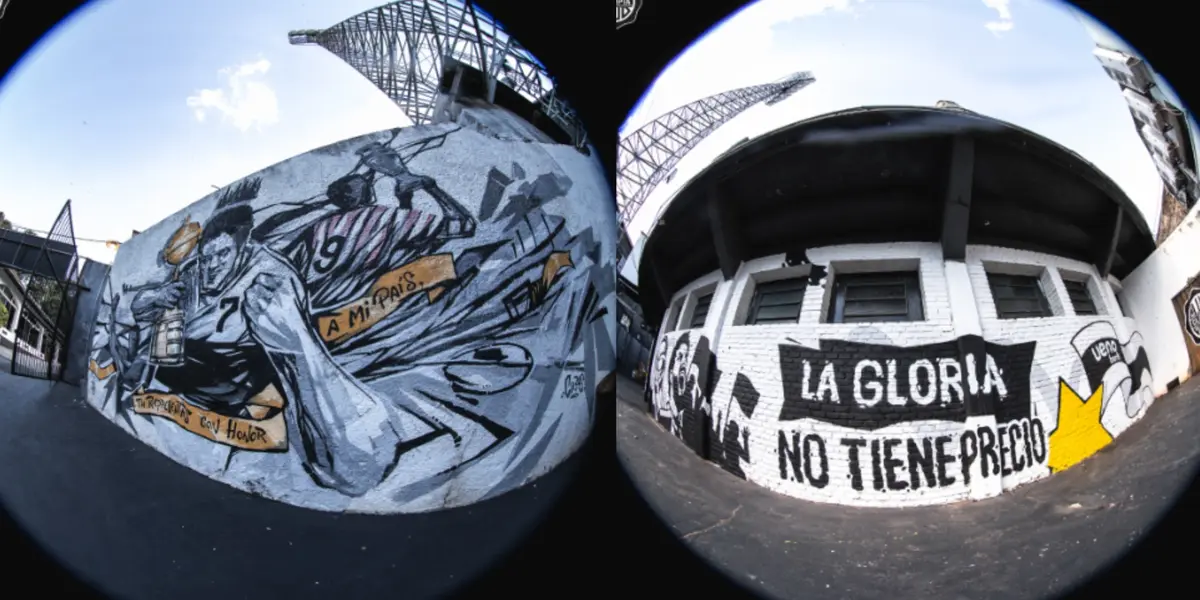 Los murales de la cancha de Olimpia