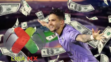 Luis Amarilla celebrando una anotación en la Liga MX durante el torneo Clausura 2024