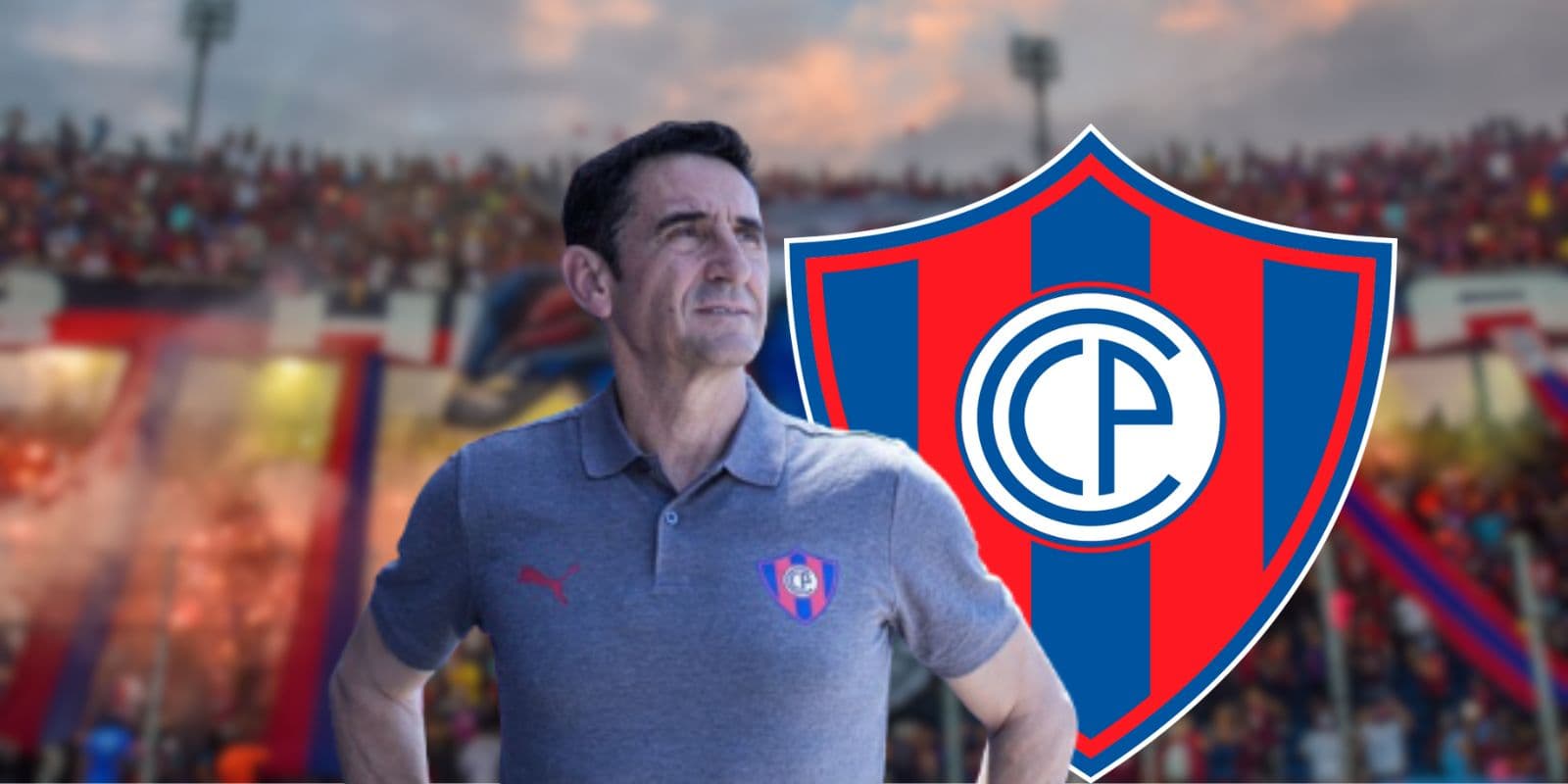 Manolo Jiménez en su presentación como nuevo entrenador de Cerro Porteño
