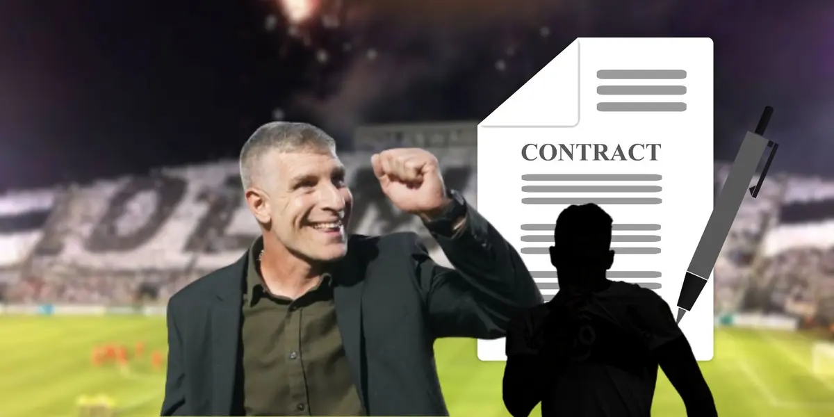 Martín Palermo durante un partido de la Primera División con Olimpia