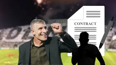 Martín Palermo durante un partido de la Primera División con Olimpia