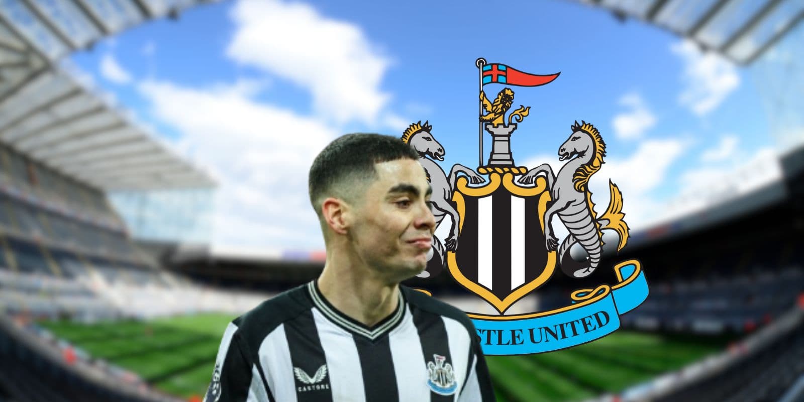 Miguel Almirón durante un partido de la Premier League con el Newcastle