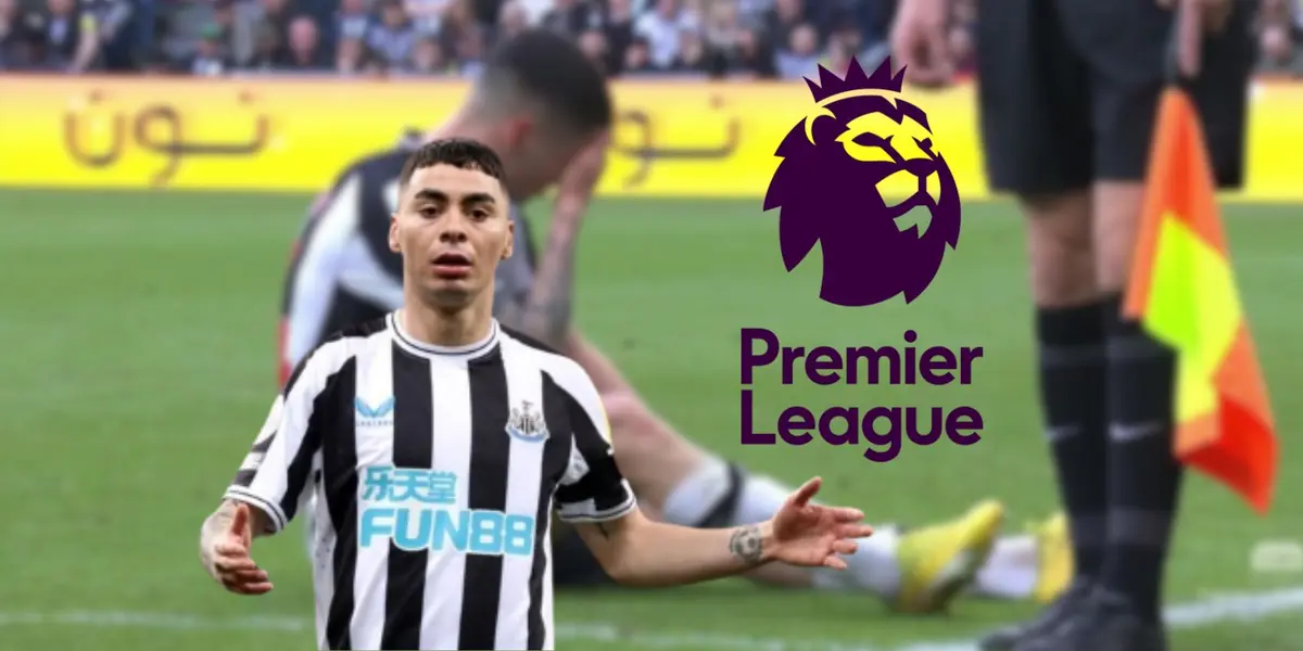 Miguel Almirón durante un partido de Premier League con Newcastle