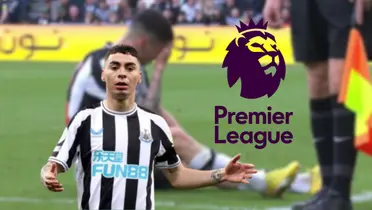 Miguel Almirón durante un partido de Premier League con Newcastle